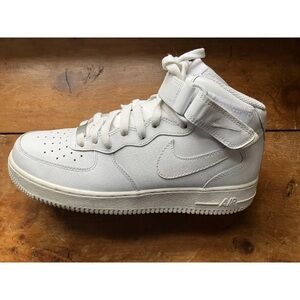 Nike Air Force 1 White Mid Top Sneakers size 8.5